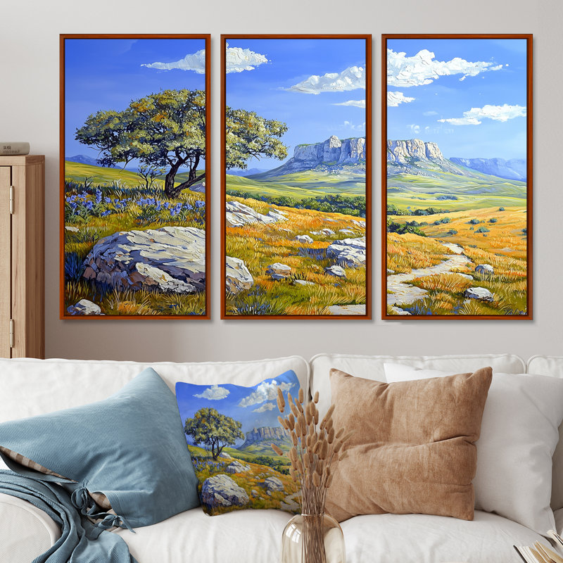 «Davis Mountains In Texas I», ensemble de reproductions d'art mural au Texas, H 28 po x l 36 po, Brun