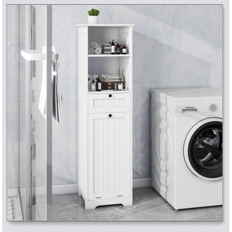 Armoire de trieur de linge inclinable à un compartiment et un tiroir