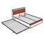 Structure de lit plateforme double en métal avec lit gigogne
