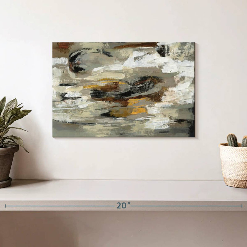 Avery Neutral Abstract Gray, 8" H x 12" W