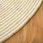 Tapis en laine / coton tissé à la main Mcclelland en ivoire / or-346728584