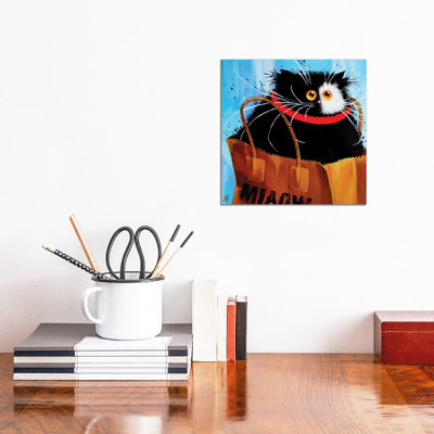 Miaowbag by Kim Haskins - Wrapped Canvas Print