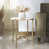 White Marble/Brass