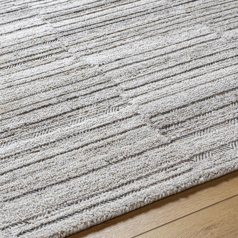 Abstract Area Rug in Gray, Rectangle 2' x 3'