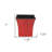 7" Red Recycled Plastic Indoor Outdoor Square Pot Planter