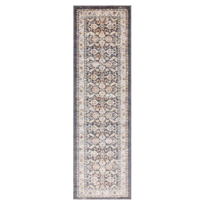 Hupper Farah Machine Woven Grey Area Rug