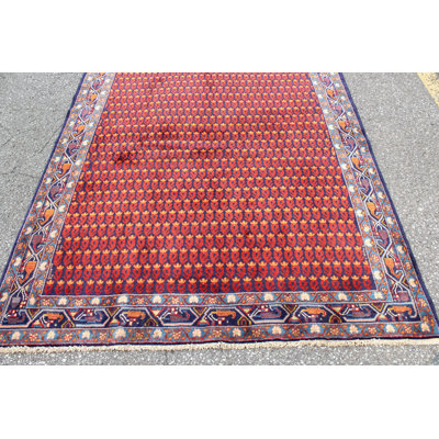 Tapis rouge, bleu, unique, 4X7