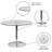Caitlan 39.25" Round 29" H Scratch Resistant Glass Dining Table with Steel Pedestal Base
