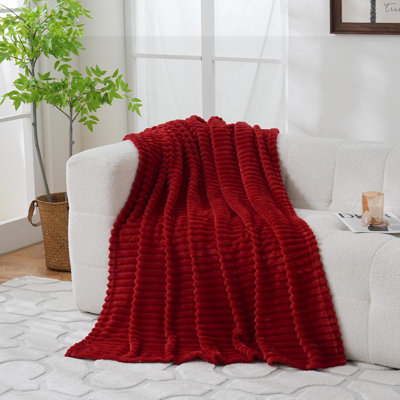 Jeté en molleton rouge 50 po x 60 po Valentines Day Decorations