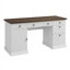 Bureau de bureau cannelé 60 po avec station de charge, bureau d'ordinateur de direction moderne avec classeur 60 po