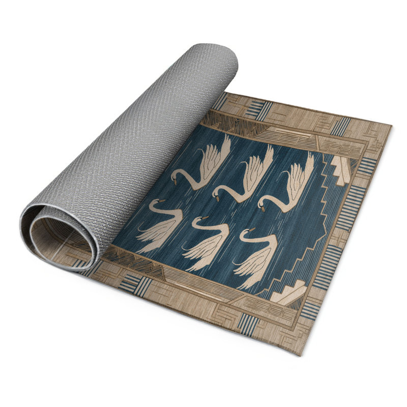 Tapis vert intérieur et extérieur ArtDeco, Rectangle 9 pi x 12 pi