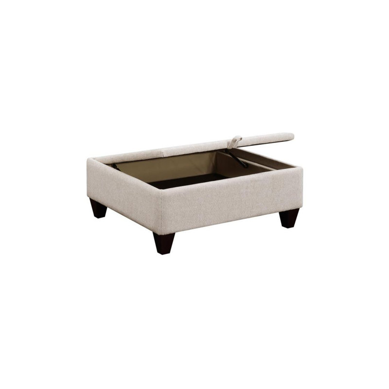 Canapé réversible avec repose-pieds de 90,25 po de large Isla, Mélange de lin crème