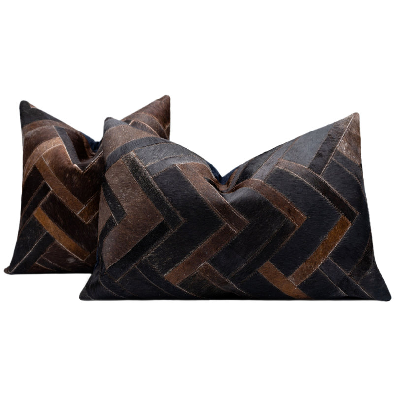 Coussins décoratifs en cuir de vache Canvello
