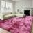 Ultra-Non-Slip, Ultra-Fluffy Tie-Dye Deep Red Silk-Blend Carpet Pet-Friendly Perfect for Nurseries, Living Rooms, Bedrooms, and Apartments-2126305636