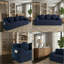 Canapé 71 po pour salon avec mousse à mémoire de forme profonde, canapé-lit confortable pour petits espaces, chambre à coucher, appartement, sans assemblage requis, noir-130132442