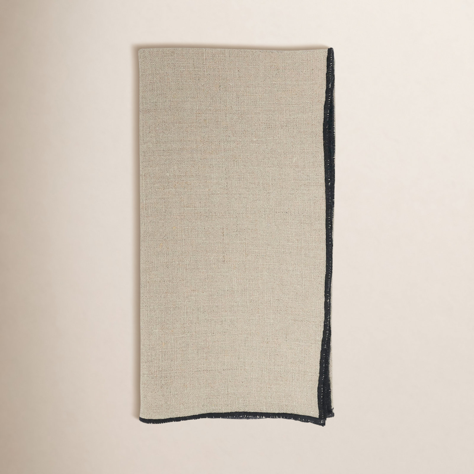 Dartmouth Reversible Linen Napkin, Black/Natural