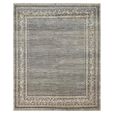 Hand Knotted Area Rug in Beige/Gray
