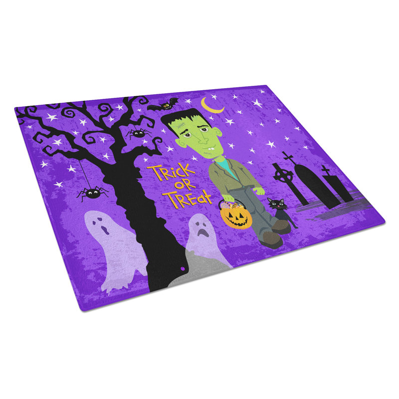 Caroline's Treasures Glass Halloween Frankie Frankenstein Cutting Board