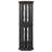 Lighted Corner Curio Cabinet - Glass Display Shelf With Tempered Glass Doors, Adjustable Shelving, And Included Bead Bulb - Ideal Bar Cabinet For Home Decor- BLACK