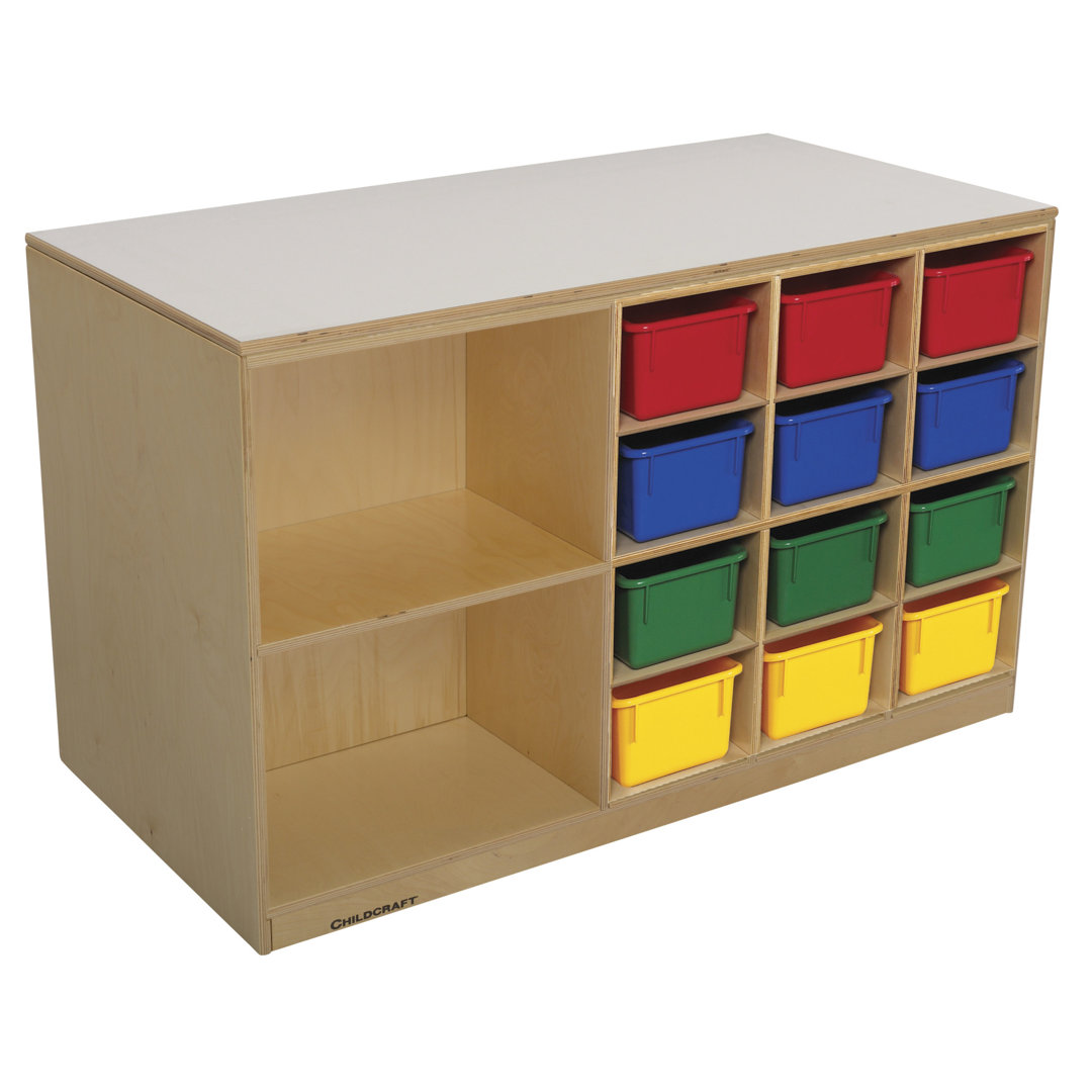 17 Compartment Manufactured Wood Cubby Childcraft Bin