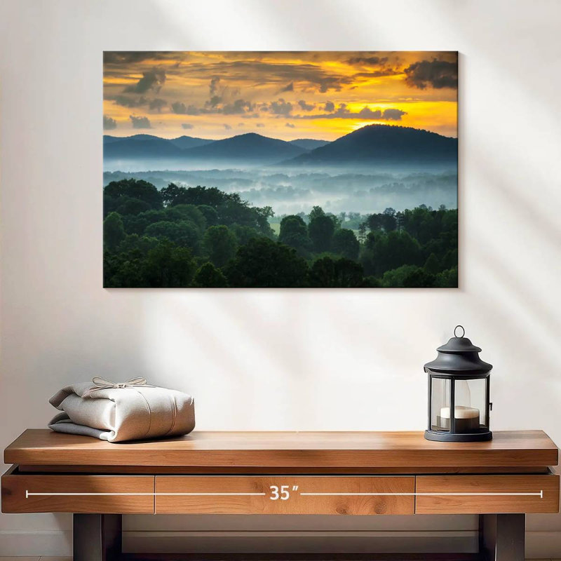 Alvord Hazy Blue Ridge Mountains, H 16 po x l 24 po