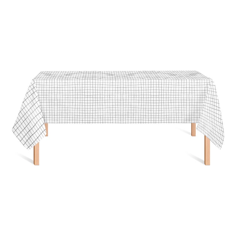Harikishan Rectangle Checkered Cotton Twill Tablecloth