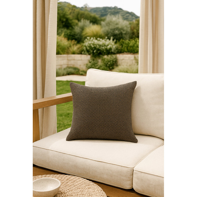 Outdoor Living Pillow Cover, Black, Square 20", Pillow Cover Only - No Insert