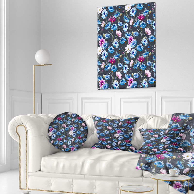 Coussin lombaire floral à maïs, Rectangle 12 po x 20 po