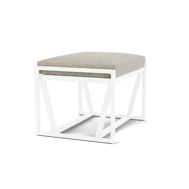 Summit Outdoor Ottoman, White, Charlotte Sparrow