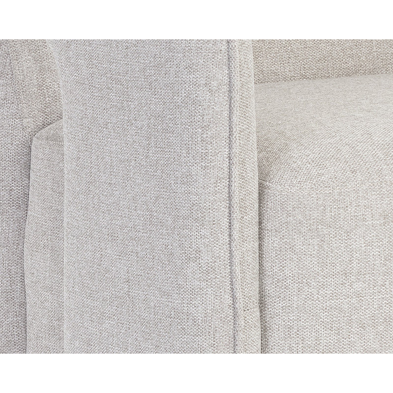 Kendrick Swivel Armchair, Gray Polyester