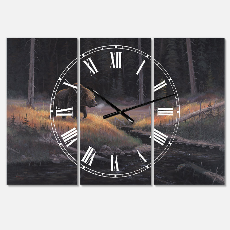 Horloge murale surdimensionnée à 3 panneaux The Guardian