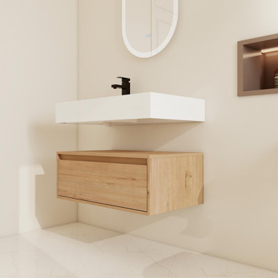 Ensemble de meuble-lavabo mural simple 30 po