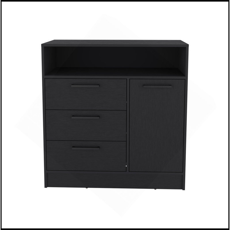 Commode compacte Omaha, Noir