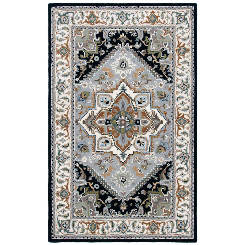 Tapis oriental en laine touffeté à la main Delara, Rectangulaire 3 pi x 5 pi
