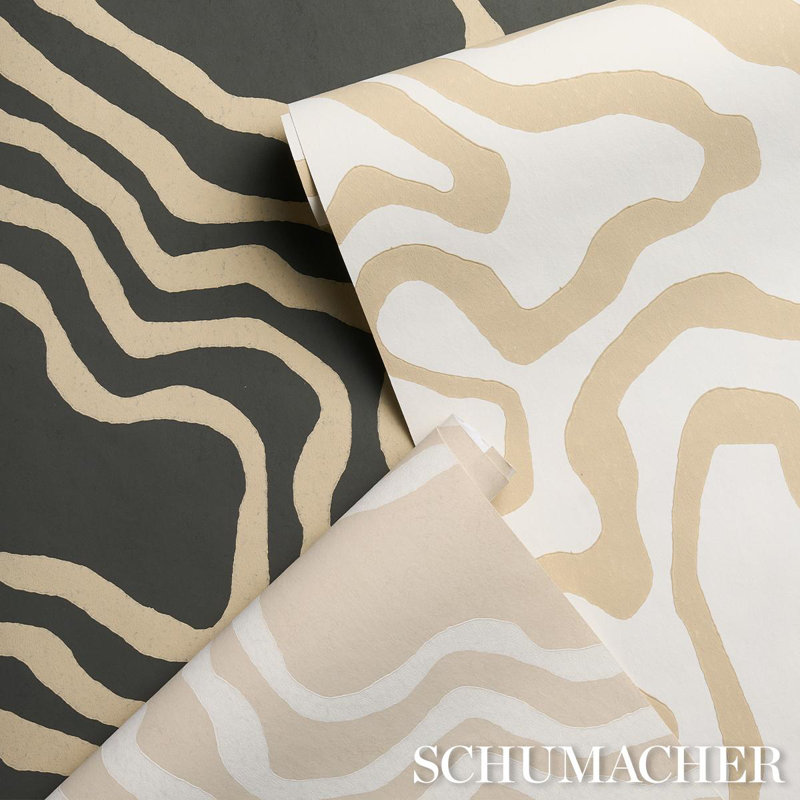 Abstract Non-Woven Wallpaper Roll, Carbon