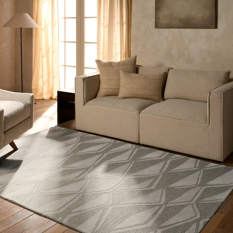 Tapis gris Tribal Etho By Nikki Chu, Rectangle 7 pi 9 po x 9 pi 9 po