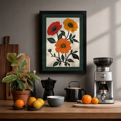 Daisy Study Botanical - Framed Print