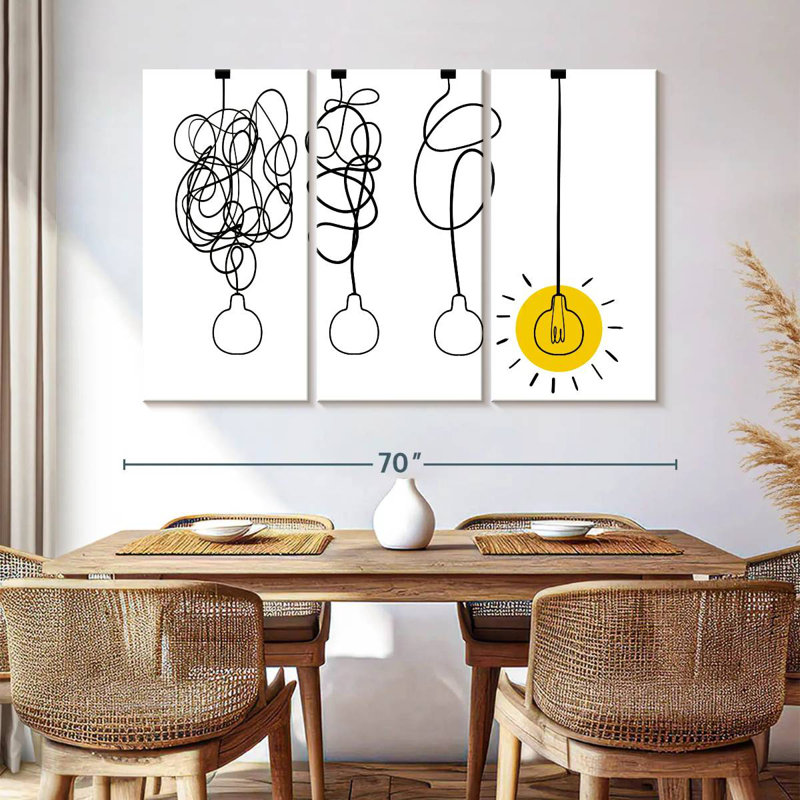 Abstract Idea Lightbulb, 42" H x 65" W