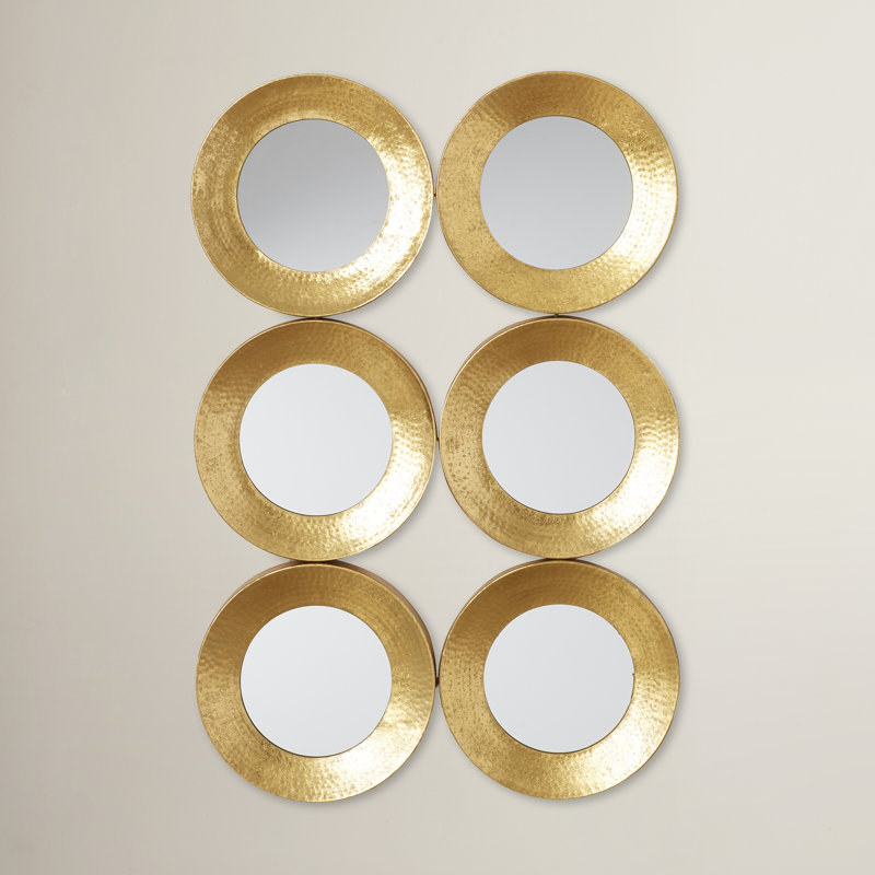 Miroir mural à disque en bois marcus
