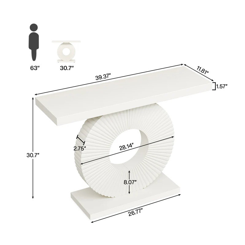 Amald with O-Shape base, White