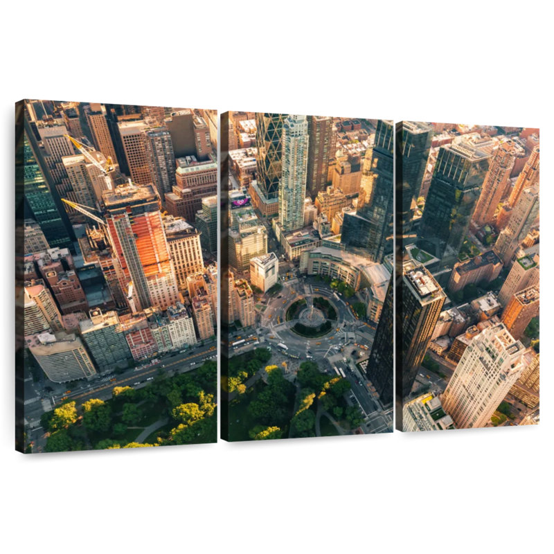 Columbus Circle NYC, H 32 po x l 50 po