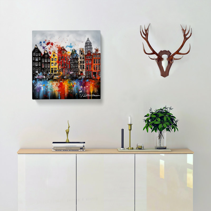 Amsterdam - Wrapped Canvas - Framed Print, 50cm H x 50cm W x 3cm D