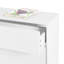 Armoire de rangement à chaussures blanche avec pieds en métal - Tiroirs et meubles de rangement modernes