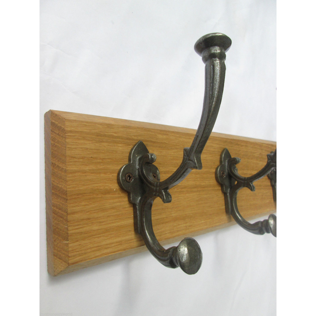Solid Wood 7 - Hook Wall Mounted Coat Rack