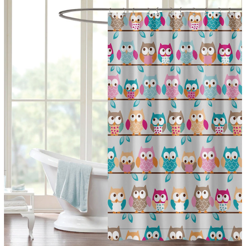 Rideau de douche Essence Owl avec crochets inclus