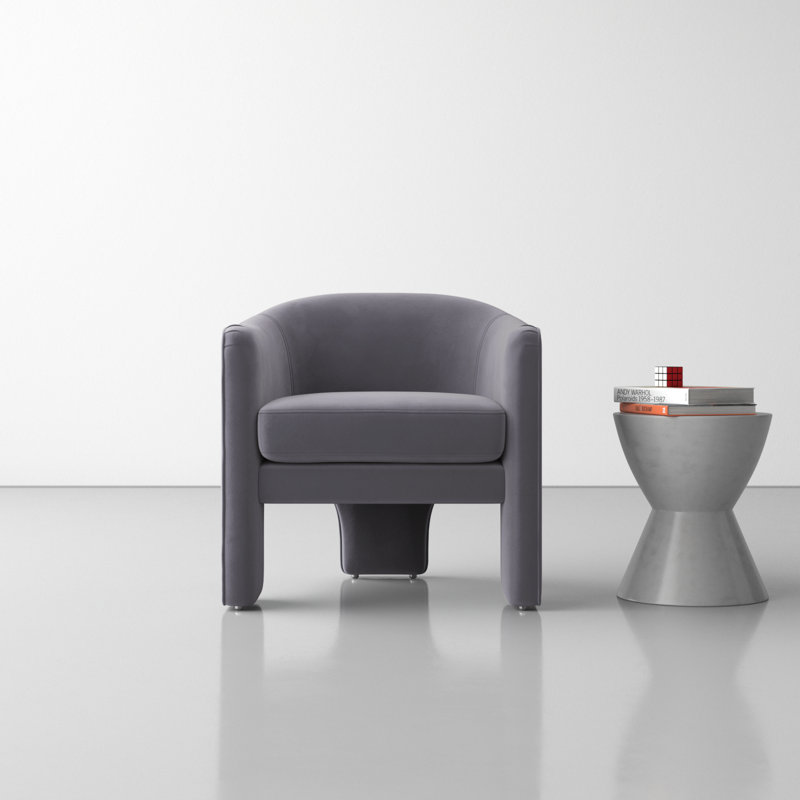 Upland Upholstered Armchair, Dark Gray Velvet