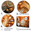 Abstrait café, flammes fluides - formes abstraites, ensemble d'art sur toile-107762371-107762373