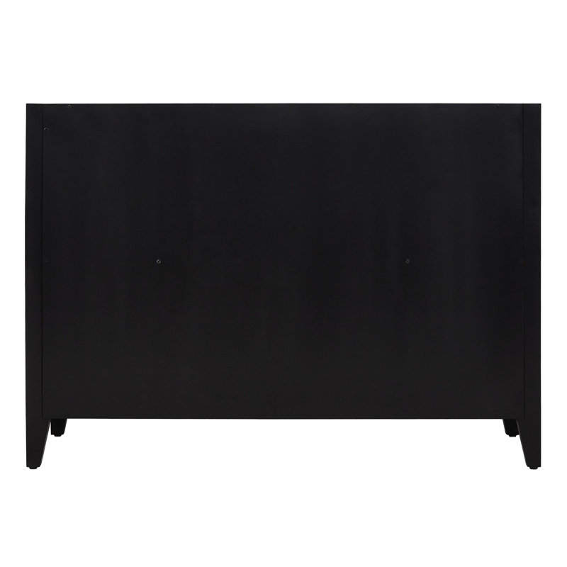 48" Holmesdale Vanity With Rectangular Undermount Sink, Carrara Marble, Black, Single-Hole