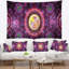 Tapisserie abstraite psychédélique abstraite rose vif-28495931
