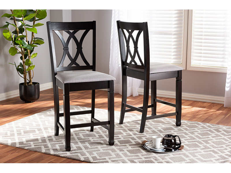 Tabouret de comptoir 25 po Jarvon, Lin gris